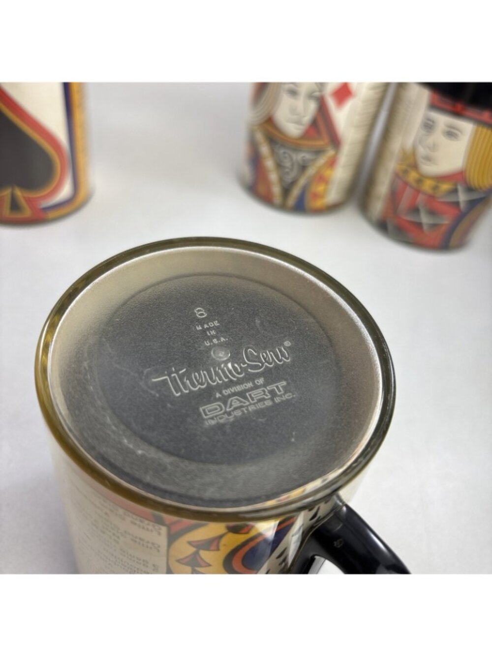 Thermo-serv Bridge Card Game Rules Cups 4 Ace King Queen Jack Plastic 1976 Vtg - Picture 6 of 6